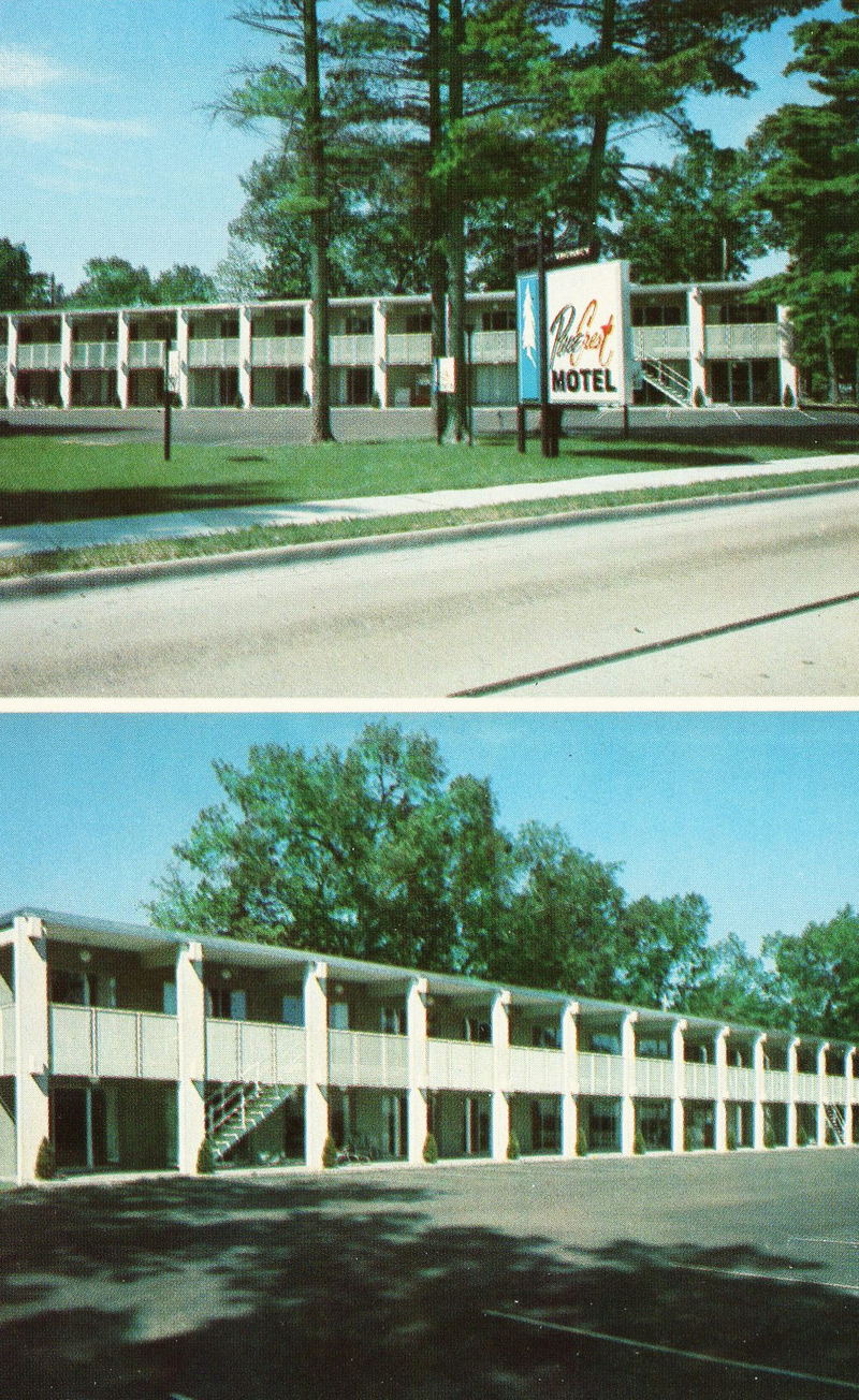 Pine Crest Motel (Knights Inn) - Vintage Postcard (newer photo)
